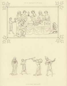 Königliches Festmahl, Anfang des 14. Jahrhunderts von Henry Shaw