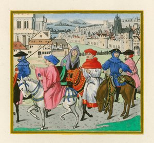Die Canterbury-Pilgerfahrt, spätes 15. Jahrhundert von Henry Shaw