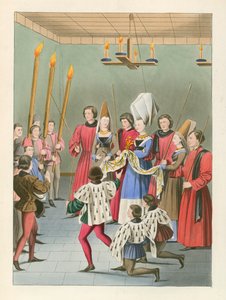 Die Dame des Turniers überreicht den Preis, ca. 1450 von Henry Shaw
