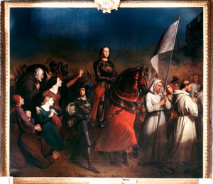 Joan of Arcs Einzug in Orleans, Abend der Befreiung der Stadt, 8. Mai 1429 von Henry Sheffer