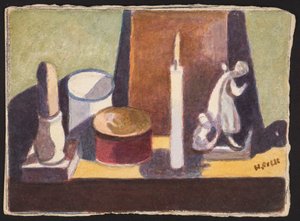 Kamin mit Kerzen, ca. 1930