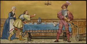 Der Soldat, Plakette mit einer Illustration aus Shakespeares Sieben Lebensalter, Minton Ware, Staffordshire, 1874