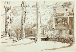 Haus und alte Bäume von Henry Stacy Marks