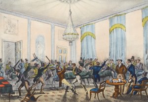 Ein Höllenlärm in der Hölle, Mytton zeigt Kampfeslust von Henry Thomas (after) Alken