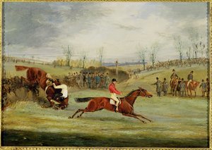 Ein Hindernisrennen, ein weiterer Zaun von Henry Thomas Alken