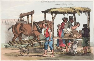 Ziegelherstellung, veröffentlicht von Thomas Mclean of Haymarket, 1824 von Henry Thomas Alken