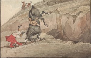 „Die Sache ausführen: und die Sache ausgeführt:“ Der Abwärtssprung, ausgeführt von Henry Thomas Alken