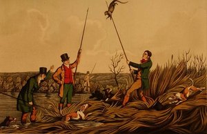 Otter mit Speeren jagen von Henry Thomas Alken