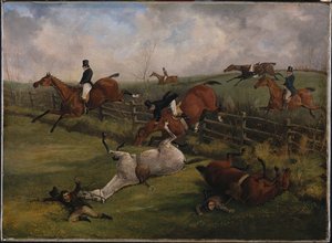 Das große Leicestershire-Steeplechase, 12. März 1829: Eine reiche Szene, wie sie kein anderes Land bieten kann von Henry Thomas Alken