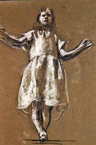 Eine Studie für die Figur von Rosamund, ca. 1900 von Henry Tonks