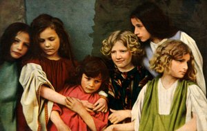 Kinderdarsteller im Oberammergauer Passionsspiel, 1922 von Henry Traut