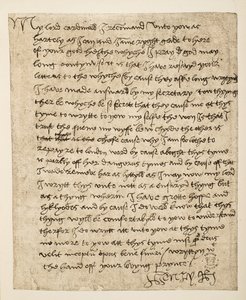 Faksimile eines Briefes von Heinrich VIII. an Kardinal Wolsey, datiert Juli 1518, veröffentlicht 1902 von Henry VIII