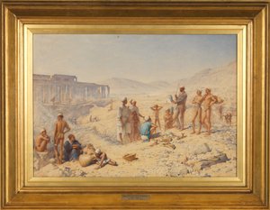 Ausgrabungen in Ägypten: Professor Petrie in Theben von Henry Wallis
