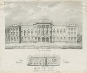 Stoke-upon-Trent - Geplanter neuer Markt und Rathaus: Lithographie