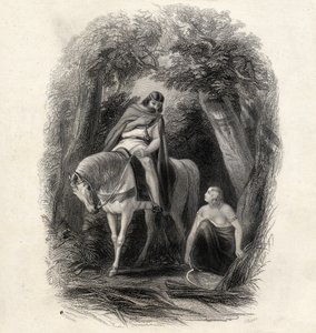 König Cormac (gest. 1138) und die schöne Eithne, graviert von J. Rogers, aus 