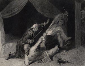 Die Gefangennahme von Lord Edward Fitzgerald wegen Hochverrats, graviert von J. Rogers