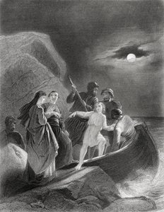 Die Flucht aus Irland von Gerald Fitzgerald im Jahr 1539, aus 