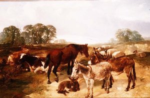 Eine Versammlung auf Hampstead Heath von Henry Weekes