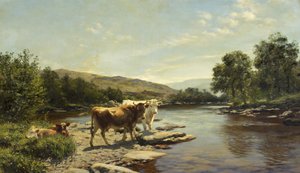Ein ruhiger Morgen am Wye von Henry William Banks Davis