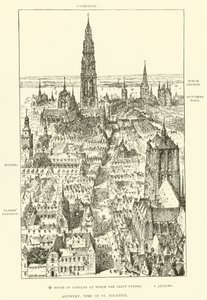 Antwerpen, zur Zeit von St. Ignatius (Gravur) von Henry William Brewer