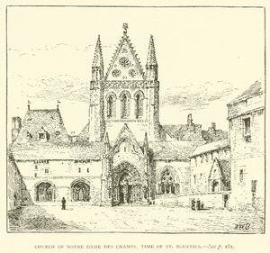 Kirche Notre Dame des Champs, zur Zeit des Heiligen Ignatius (Gravur) von Henry William Brewer
