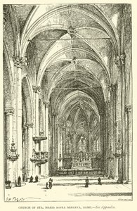 Kirche Sta Maria Sopra Minerva, Rom (Gravur) von Henry William Brewer