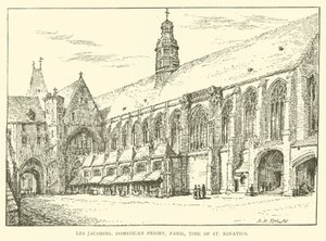 Les Jacobins, Dominikanerkloster, Paris, zur Zeit von St. Ignatius (Gravur) von Henry William Brewer