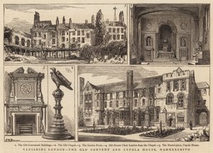 Verschwindendes London, das alte Kloster und Kuppelhaus, Hammersmith von Henry William Brewer