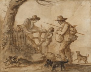 Eine rustikale Familie, ca. 1780 von Henry William Bunbury