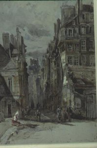 Straßenszene, Altes Paris von Henry William Burgess