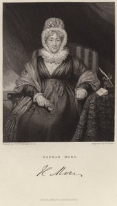 Porträt von Hannah More von Henry William Pickersgill