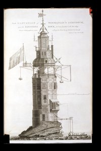 Edystone-Leuchtturm, graviert von Henry Roberts (fl.1762), 1762