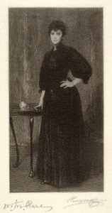 Eine Dame in Schwarz von Henry Wolf