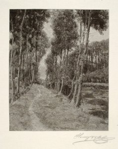 Ein Weg nach Longpre (Französische Landschaft) von Henry Wolf