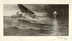 Christus geht auf dem Meer von Henry Wolf