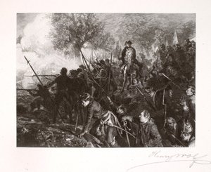 Friedrich und seine Männer bei Hochkirch von Henry Wolf