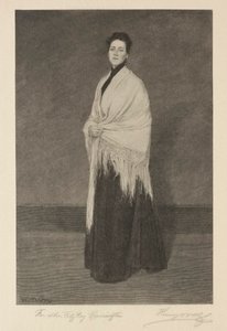 Dame mit Schal von Henry Wolf