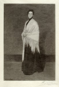 Dame mit weißem Schal