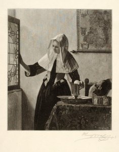 Junge Frau am Fenster von Henry Wolf