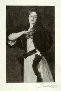 Junge Frau mit Mohnblumen von Henry Wolf