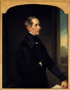 Porträt von Alphonse de Lamartine (1790-1869) Dichter und Politiker. Gemälde von Henry Phillips (1848)