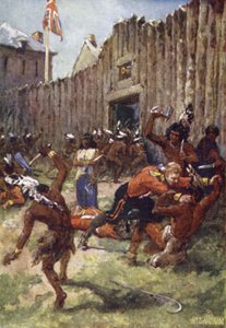 Rothäute greifen die Engländer an