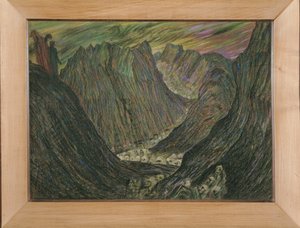 Dante und Virgil in der Hölle: Prozession der Verdammten in goldenen Blei-Kaseln von Henry De Groux