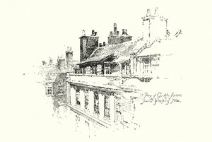 Ein Blick auf Gough Square, London, von Dr. Johnsons Dachboden von Herbert (after) Railton