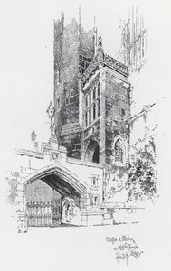 Brücke und Portal zur Middle Temple Bibliothek von Herbert (after) Railton
