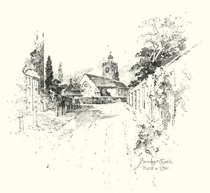 Bromley Kirche, Kent, im Jahr 1790 von Herbert (after) Railton