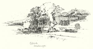 Chatsworth, Derbyshire, im Jahr 1775 von Herbert (after) Railton