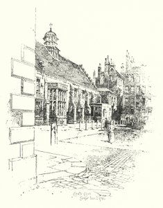 Coney Court, Grays Inn, im Jahr 1780 von Herbert (after) Railton