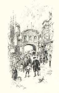 Dr. Johnson, Fleet Street, London, im Jahr 1780 von Herbert (after) Railton
