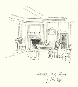 Dr. Johnsons Wohnzimmer in Bolt Court, London von Herbert (after) Railton